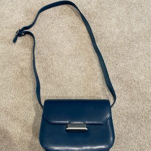 NWOT Lederer Teal leather crossbody bag